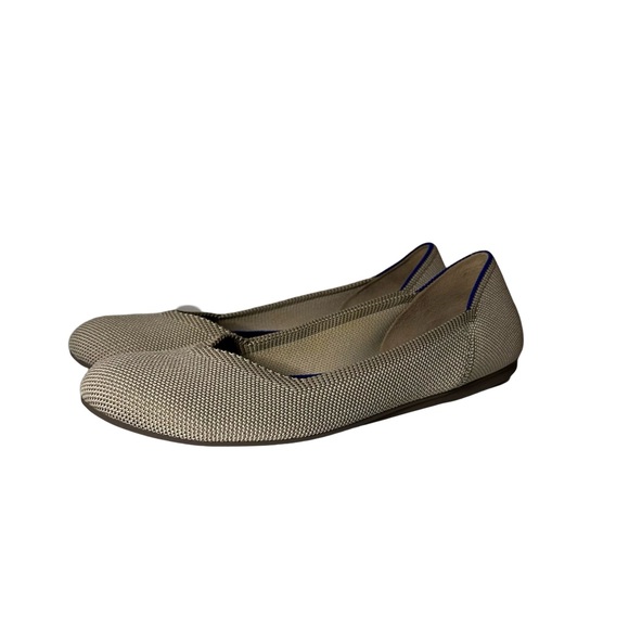 Rothy's The Flat Round Toe Ballet Slip-On Flax Gray Size 8 - Picture 7 of 15